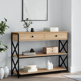 Console Table Sonoma Oak 100x28x75 cm Engineered Wood 834191