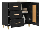 Sideboard Black Oak 69.5 x 34 x 90 cm Engineered Wood 8009843