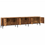 TV Cabinet with Drawer Old Wood 200x25x44 cm Engineered Wood 857696