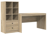 Desk with Drawer 2 pcs Sonoma Oak 3337371