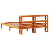 Bed Frame with Headboard without Mattress Wax Brown 120x190 cm Small Double 3305734
