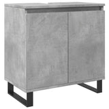 3 Piece Bathroom Furniture Set Concrete Grey Engineered Wood 3324954
