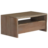 Coffee Table Solid Acacia Wood Live Edges 90x50x40 cm Grey 246127