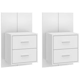 810990 Wall-mounted Bedside Cabinets 2 pcs White