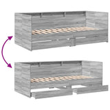 Daybed Grey sonoma Engineered wood Single Daybed Rectangular 3280844