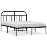 Bed Frame Black Powder-coated steel Double Bed Frame 353635