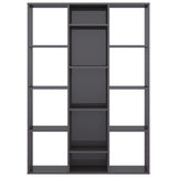 ZNTS Room Divider/Book Cabinet High Gloss Grey 100x24x140 cm Engineered Wood 800449