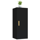 ZNTS Wall Cabinet Black 34.5x34x90 cm Engineered Wood 812430