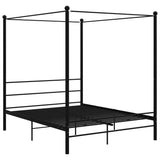 Bed Frame Black Powder-coated metal Double Durable Bed Frame 325063
