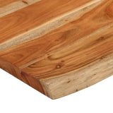 Table Top 70x60x3.8 cm Rectangular Solid Wood Acacia Live Edge 370643