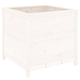 Garden Planter White 82.5x82.5x78 cm Solid Wood Pine 825304
