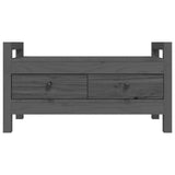 Hall Bench Grey 80x40x43 cm Solid Wood Pine 821786