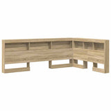 Storage Headboard with Shelf Sonoma Oak 207.5 x 137.5 x 76.5 cm 3335535
