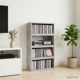 CD Storage Rack 4 pcs Concrete Grey 40 x 17 x 17 cm 8012717