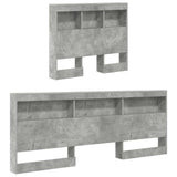 Storage Headboard Concrete Grey 80 cm Engineered Wood 3335448