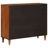 Sideboard with Shelf Walnut 90 x 33.5 x 75 cm Solid Mango Wood 4018252