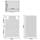 Hanging Glass Cabinet Lyon White 40x31x60 cm Engineered Wood 802505