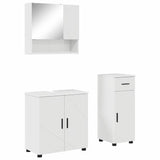 Bathroom Furniture Set with Drawer 3 pcs High Gloss White 3392957