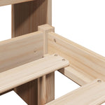 ZNTS Bookcase Bed without Mattress 100x200 cm Solid Wood Pine 3321804