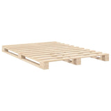 Bed Frame without Mattress with Headboard 140x200 cm Solid Wood 3281540