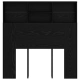 Headboard Cabinet Black Oak 100 x 19 x 103.5 cm Engineered Wood 879446