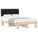 Bed Frame with Upholstered Headboard Black 120 x 190 cm 877296