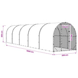 Chicken Coop Silver 1000 x 200 x 200 cm Galvanised Steel 3434689