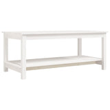 ZNTS Coffee Table White 110x55x45 cm Solid Wood Pine 822273