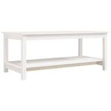 Coffee Table White 110x55x45 cm Solid Wood Pine 822273