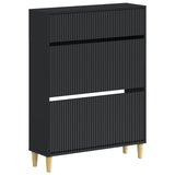 Shoe Cabinet ARNHEM 78 x 24 x 103 cm Engineered Wood Black 896656