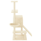 Cat Tree with Sisal Scratching Posts Cream 130.5 cm 172040