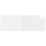 Wall-Mounted Headboard BREDA High Gloss White Engineered Wood 897619