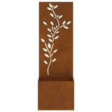 Garden Privacy Screen Floral Rusty 50 x 140 cm Weathering steel 876482