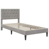Bed Frame with Headboard Light Grey 90 x 190 cm Velvet 42027691
