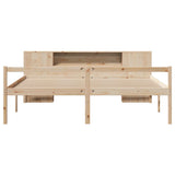 Bookcase Bed without Mattress 180x200 cm Super King Solid Wood Pine 3321975