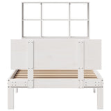 Bookcase Bed without Mattress White 90x190cm Single Solid Wood Pine 3322653