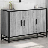 Bathroom Sink Cabinet Grey Sonoma 90x33x60 cm Engineered Wood 849272