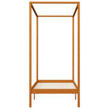 Canopy Bed Frame without Mattress Honey Brown Solid Wood 90x200cm 283256