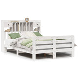 Bookcase Bed without Mattress White 140x200 cm Solid Wood Pine 3309963