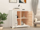 Sideboard White 83x41.5x100 cm Solid Wood Pine 821508