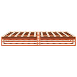 Bed Frame without Mattress Wax Brown 200x200 cm Solid Wood Pine 3302323
