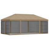 Gazebo Cover with Sidewalls 6 x 3 m Beige Polyester 190 900410