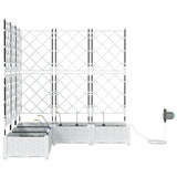 Garden Planter 5 pcs White 120 x 120 x 126 cm Plastic 42002923