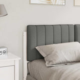Upholstered Headboard White and Light Grey 140 cm 880182