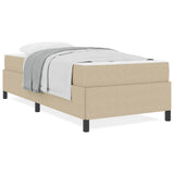Bed Frame with Mattress Light Green Grey 80 x 200 cm Fabric 3399094
