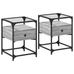 ZNTS Bedside Cabinets 2 pcs Gery Sonoma 40x40x55 cm Engineered Wood 846081