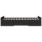 Bed Frame Black Engineered wood Small Single Bed Frame 3280350