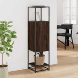 Highboard Brown Oak 35.5x35x139 cm Engineered Wood and Metal 849038