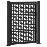 Garden Gate Black 100x125 cm Steel Cross Design 4101000