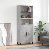 Highboard Concrete Grey 69.5x34x180 cm Engineered Wood 3189281
